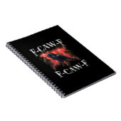 Carnet F-Caw-F Corbeau Oiseau Corbeau Gothique Mème (Côté Droit)