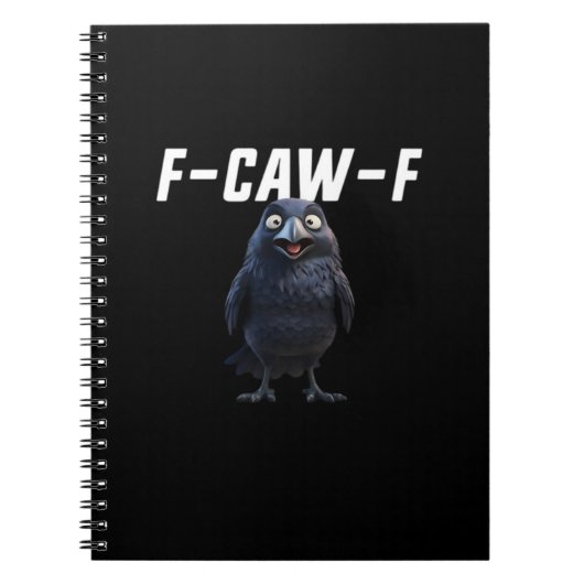 Carnet F Caw F Corbeau Style Créatif Drôle (Devant)