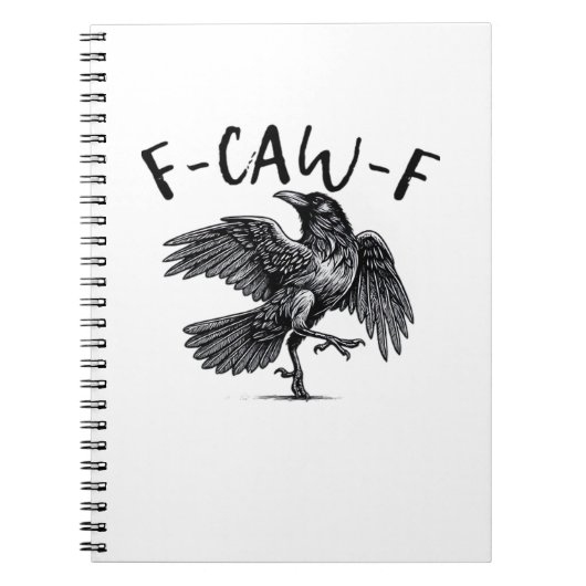 Carnet F Caw F Corbeau Style Rétro Classique (Devant)