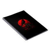 Carnet F-Caw-F Crow Funny Bird Red Moon Gothic (Côté Droit)