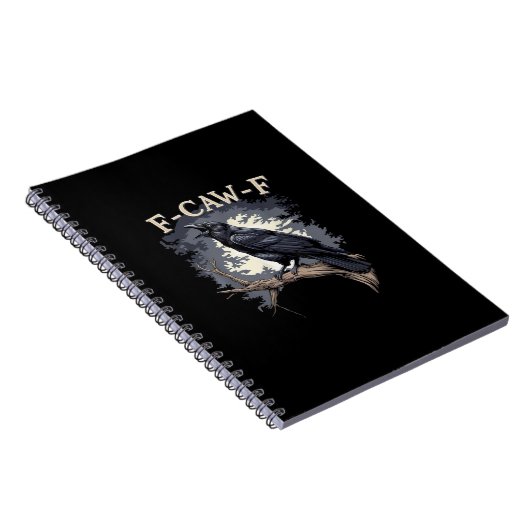 Carnet F Caw F Funny Bird Crow Creative Casual Design (Côté Droit)
