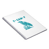 Carnet F-Caw-F Funny Raven Gothic Crow Retro Classic (Côté Droit)