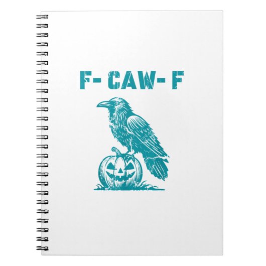 Carnet F-Caw-F Funny Raven Gothic Crow Retro Classic (Devant)