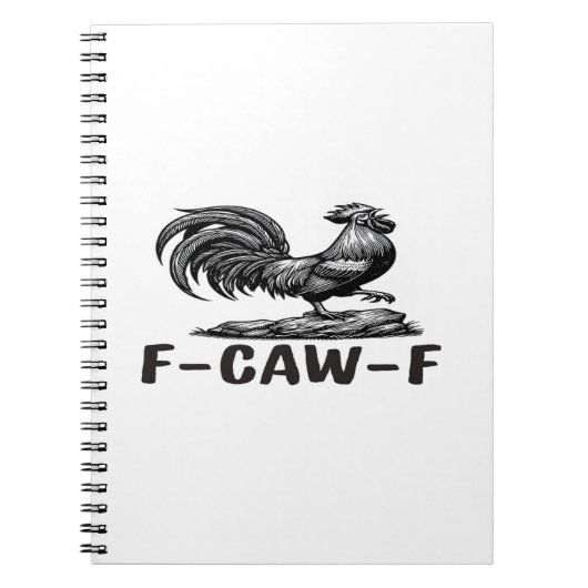 Carnet F-Caw-F Funny Wordplay Quote Sticker (Devant)