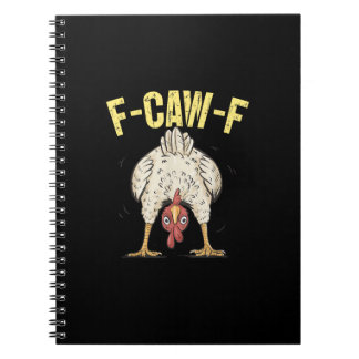 Carnet F-Caw-F Humour de poulet drôle Citation de coq F-C