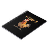Carnet F Caw F Humour de poulet drôle Mème Coq Classique (Côté gauche)