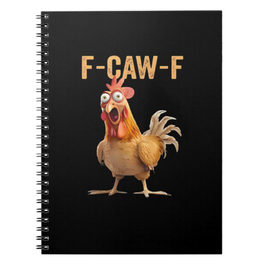 Carnet F Caw F Humour de poulet drôle Mème Coq Classique (Devant)