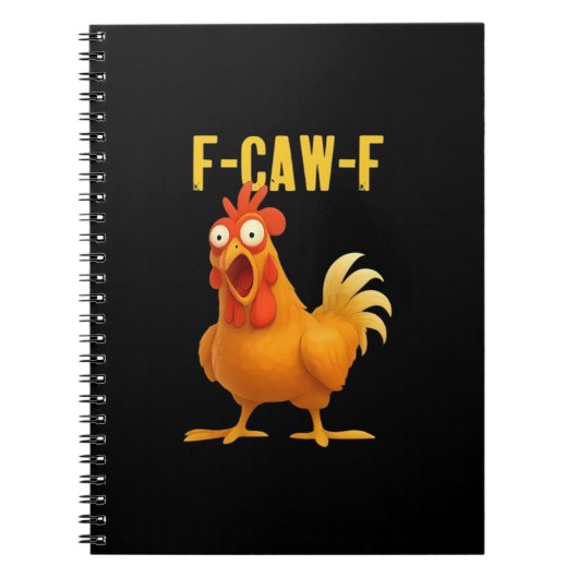 Carnet F Caw F Mème de poulet drôle Style moderne tendanc (Devant)
