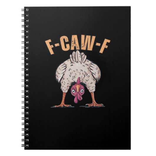 Carnet F Caw F Poulet Drôle Classique Style Rétro Cool (Devant)