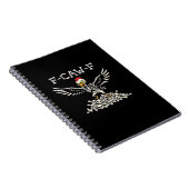 Carnet F Caw F Poulet Drôle Halloween Cool Style Unique (Côté Droit)