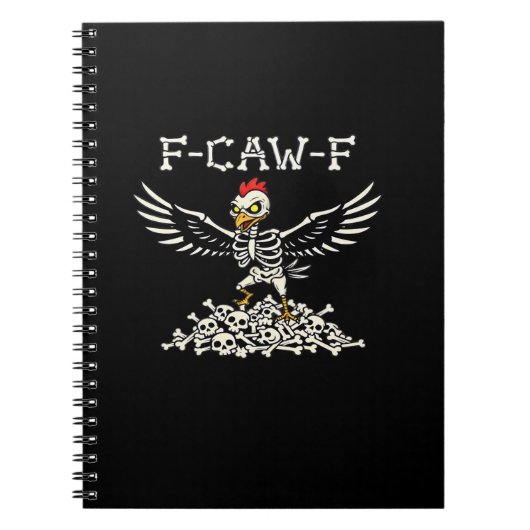 Carnet F Caw F Poulet Drôle Halloween Cool Style Unique (Devant)