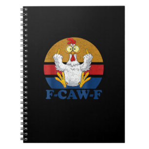 Carnet F-Caw-F Poulet Drôle qui Fait un Doigt d'Honneur V