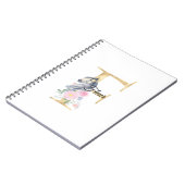 Carnet F lettre nom personnalisé monogramme avec cheval (Côté gauche)