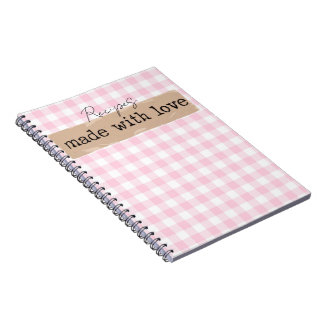 Carnet Fabriqué avec Chèques Aimer-Rose et Blanc