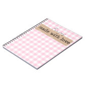 Carnet Fabriqué avec Chèques Aimer-Rose et Blanc (Côté gauche)