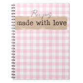 Carnet Fabriqué avec Chèques Aimer-Rose et Blanc (Devant)