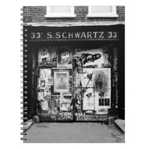Carnet FAÇADE vintage DE LA VIEILLE MAGASIN DANS LA RUE