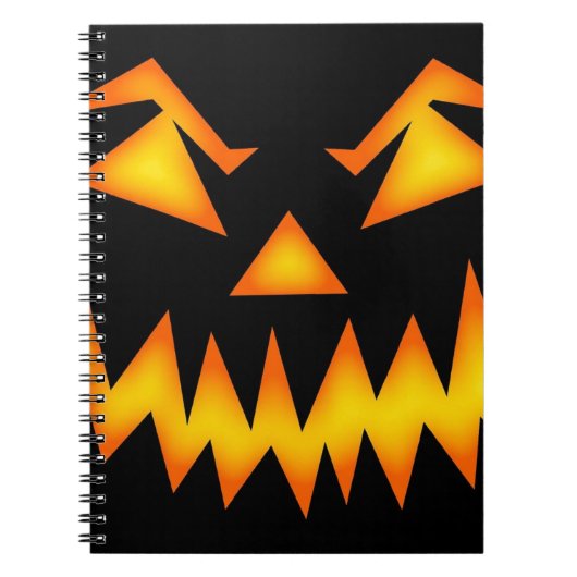 Carnet Face de Jack-o'-lantern effrayante (Devant)