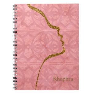Carnet Face De Parties scintillant Noir Et Or Rose Ruddy