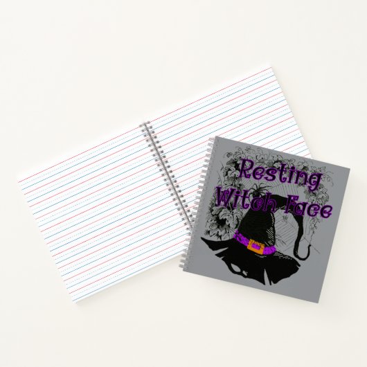 Carnet Face de sorcière de repos - Halloween Spider Web (Intérieur)