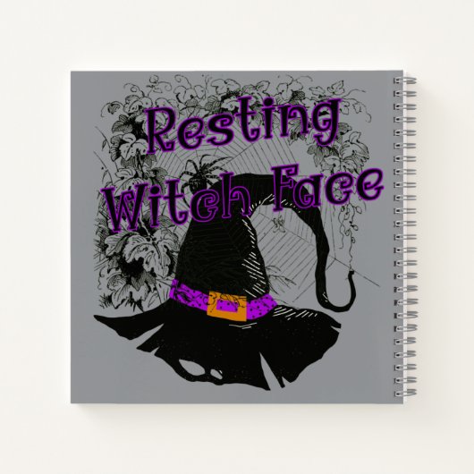 Carnet Face de sorcière de repos - Halloween Spider Web (Dos)