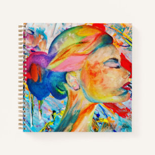 Carnet Face of Many Colors Spiral Notebook (8.5 x 8.5)