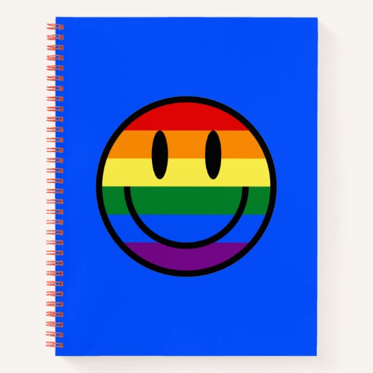 Carnet Face souriante arc-en-ciel (Devant)