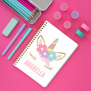 Carnet Face Unicorne mignonne