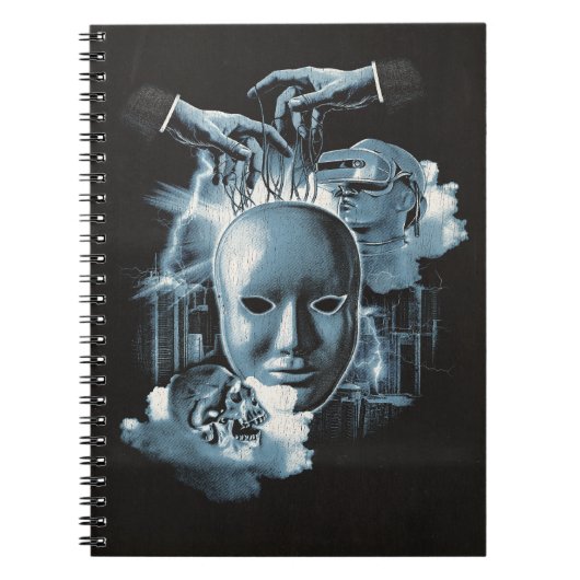 Carnet Faceless - Techno-Goth Streetwear Design (Devant)