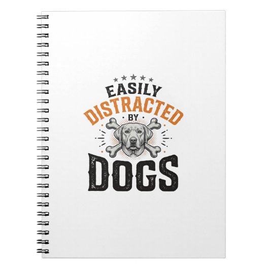Carnet Facilement Distrait Par Les Chiens Conception De C (Devant)