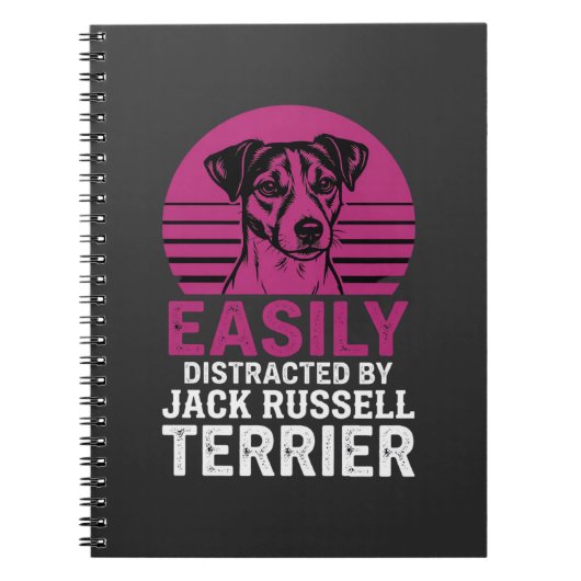 Carnet Facilement Distrait Par Un Terrier Jack Russell (Devant)