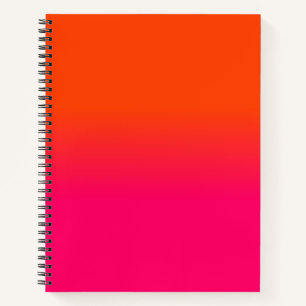 Carnet Fade couleur couleur de l'ombre rose néon orange e