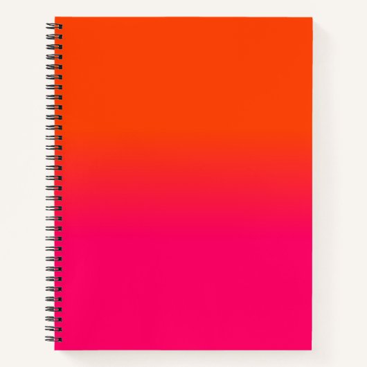 Carnet Fade couleur couleur de l'ombre rose néon orange e (Devant)