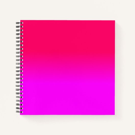 Carnet Fade couleur rose chaud et rose néon ombre (Devant)