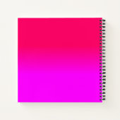 Carnet Fade couleur rose chaud et rose néon ombre (Dos)