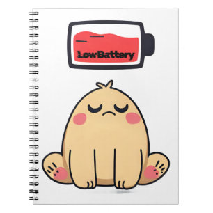 Carnet Faible humeur de batterie - Drôle Doodle comique
