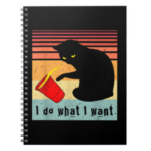 Carnet Faire Ce Que Je Veux Vintage Chat Rouge Coupe Drôl