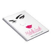 Carnet Faire face à de longues cils rose lèvres Lash Exte (Côté Droit)