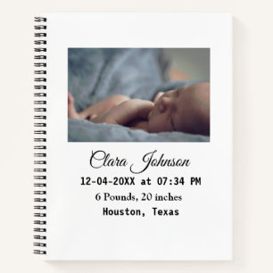Carnet Faire part de naissance ajoutez photo date heure l