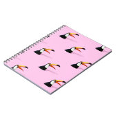 Carnet Faire-part du Toucan : Paradis rose tropical (Côté gauche)