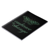 Carnet Faire place au changement - Papillon vert (Côté gauche)
