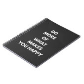 Carnet faire plus de ce qui vous rend heureux (Côté gauche)