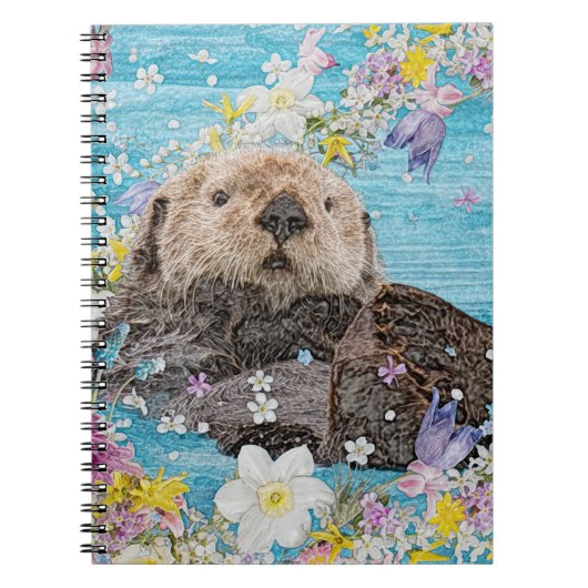 Carnet Fairytale Otter dans la rivière des Fleurs (Devant)
