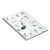 Carnet Fairytale Swan Illustration Folk Botanical (Côté Droit)