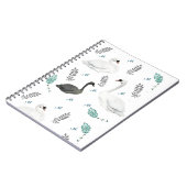 Carnet Fairytale Swan Illustration Folk Botanical (Côté gauche)