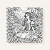 Carnet Fairytale thème princesse et châteaux Couleur moi (Devant)
