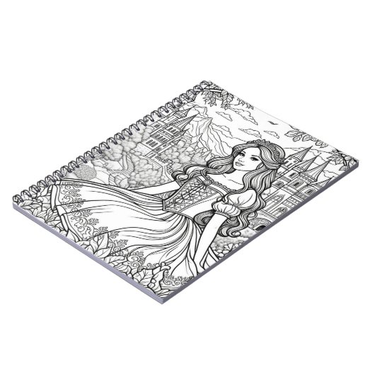 Carnet Fairytale thème princesse et châteaux Couleur moi (Côté gauche)