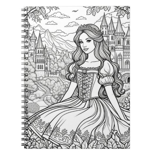 Carnet Fairytale thème princesse et châteaux Couleur moi (Devant)