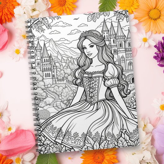 Carnet Fairytale thème princesse et châteaux Couleur moi