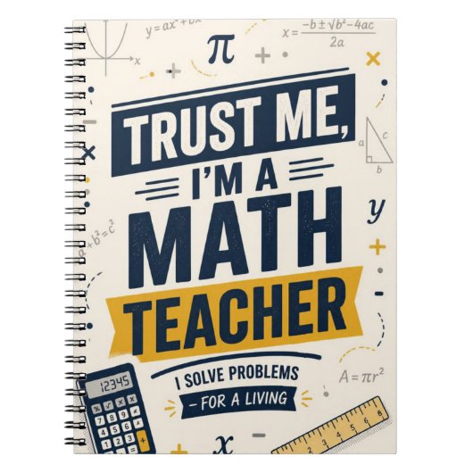 Carnet Fais-moi confiance, je suis professeur de mathémat (Devant)